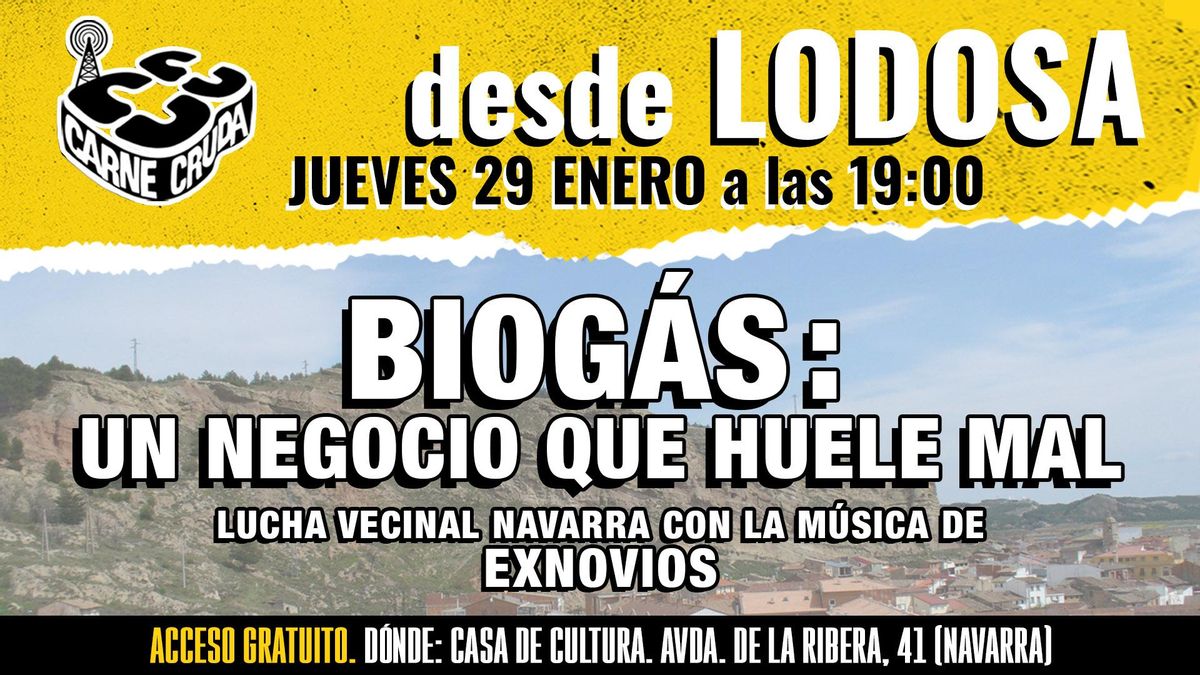 Biogás: un negocio que huele muy mal . Carne cruda desde Lodosa