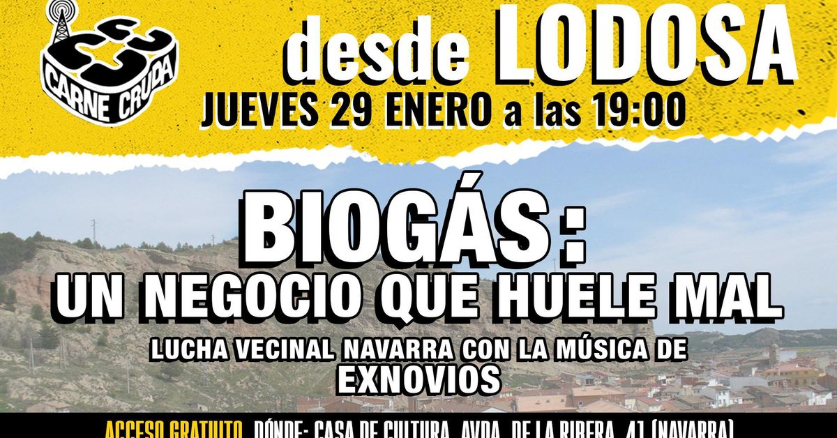 Biogás: un negocio que huele muy mal . Carne cruda desde Lodosa