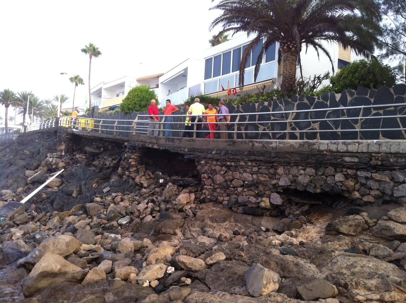 Paseo Costa Canaria, entre San Agustín y Las Burras en Gran Canaria.