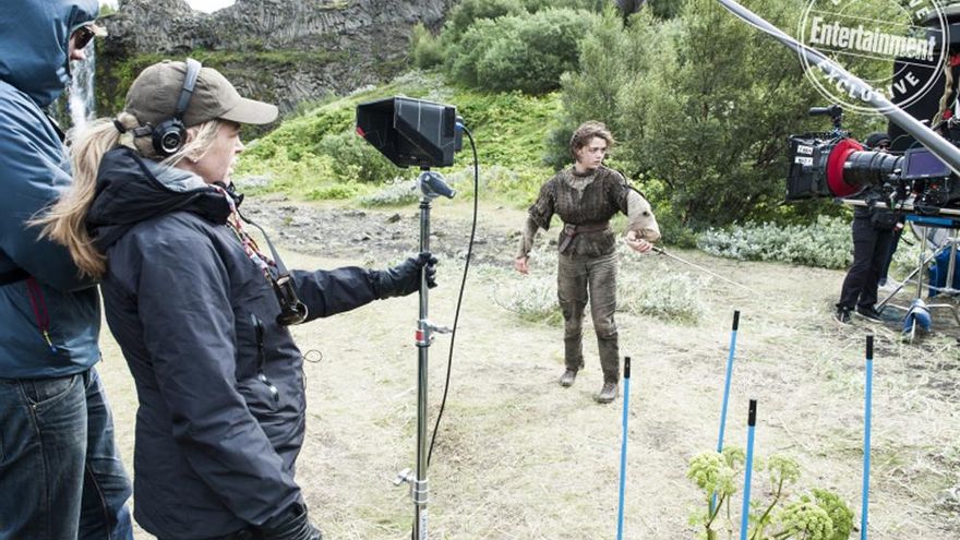 Maisie Williams, en el rodaje de la 4ª temporada