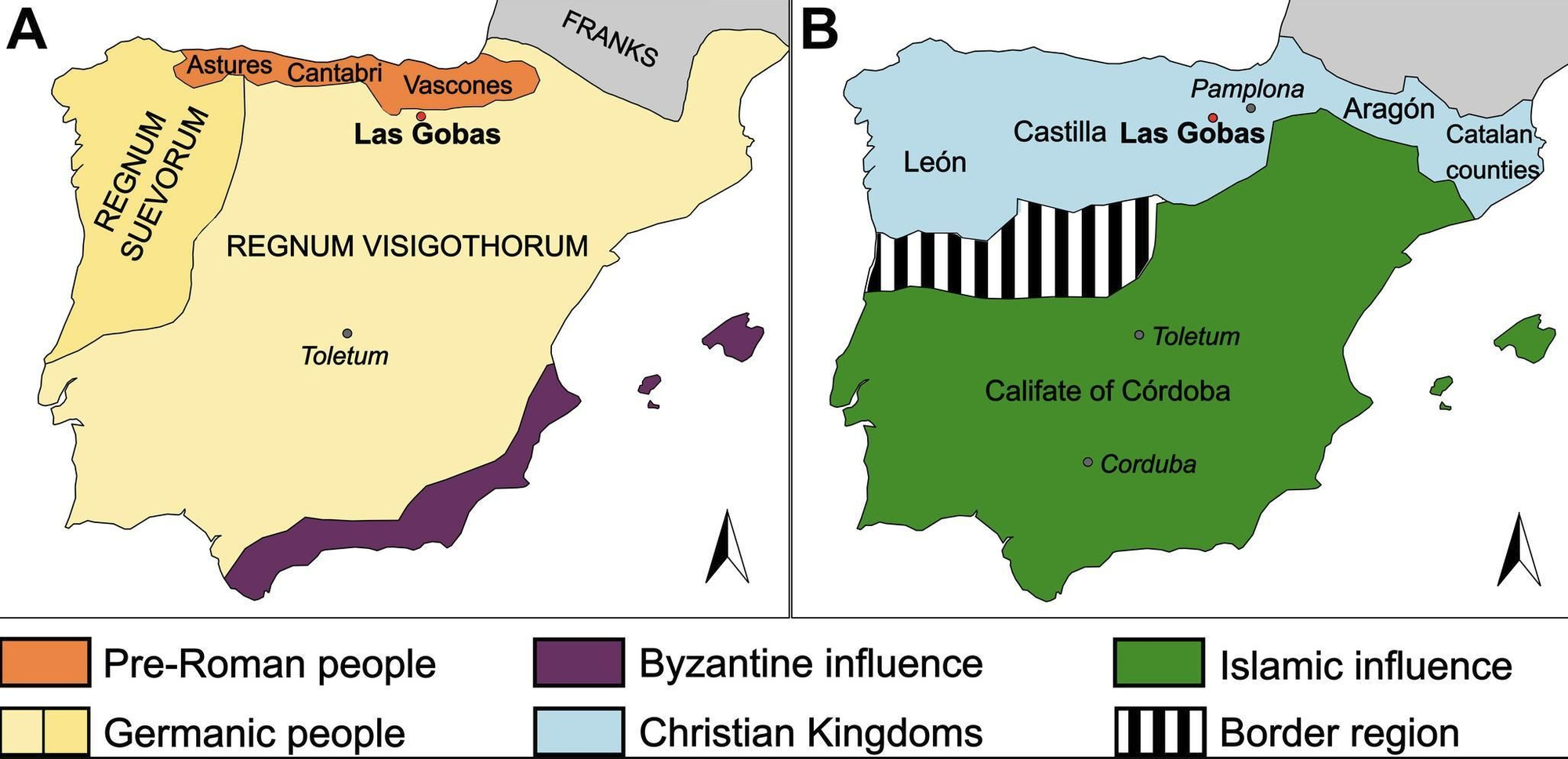 Las tropas omeyas entraron en Hispania y derrotaron a los visigodos
