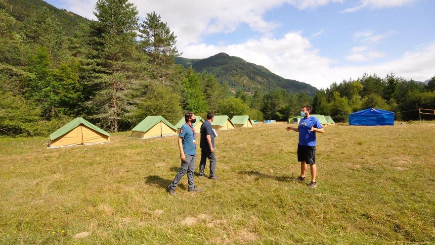 Una de las acampadas juveniles realizadas en Navarra durante el mes de julio