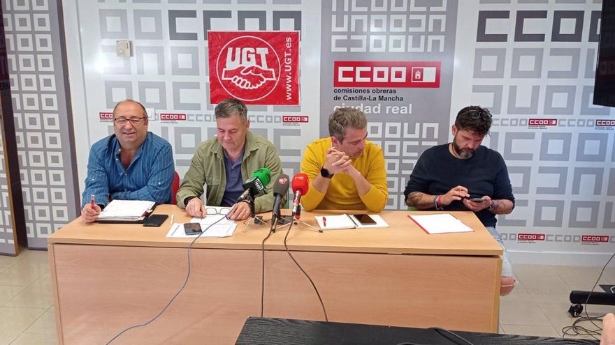Los responsables de los sindicatos CCOO Industria y UGT-FICA en Ciudad Real, David Vera y Alfredo Nieto