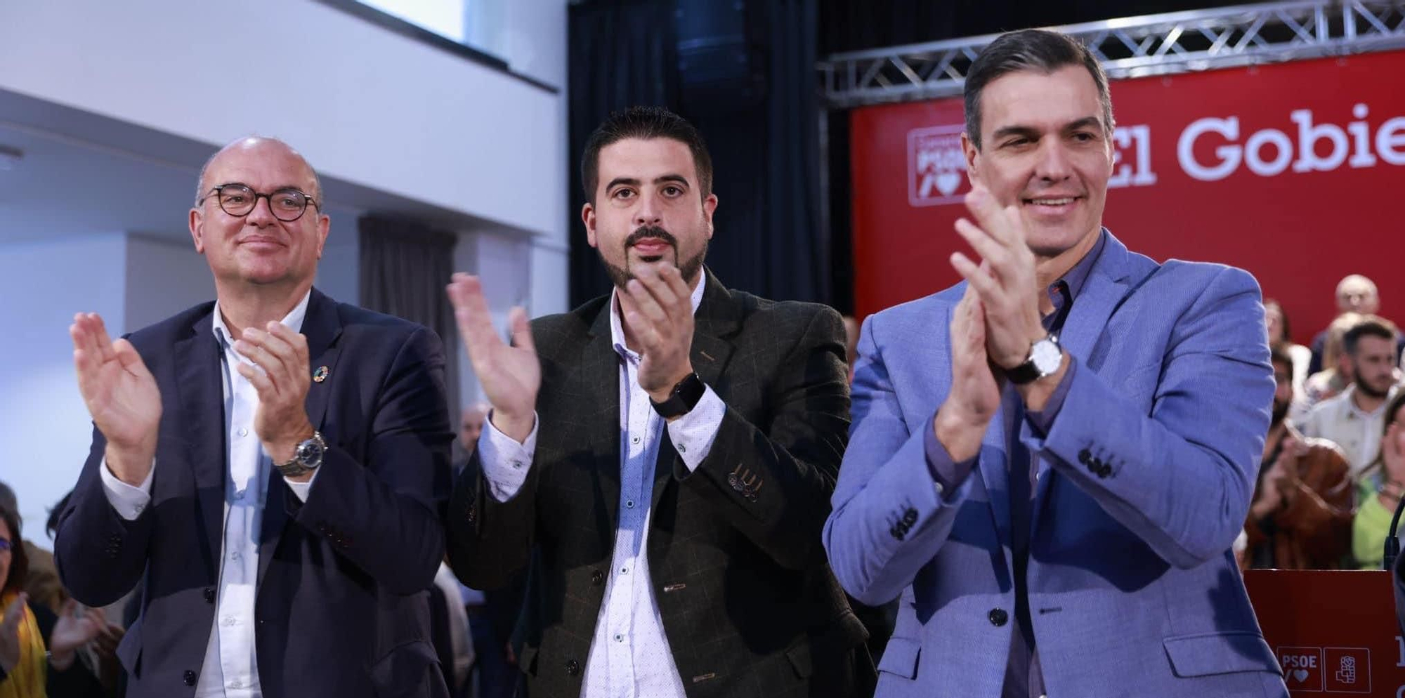 Anselmo Pestana, Borja Perdomo y Pedro Sánchez.
