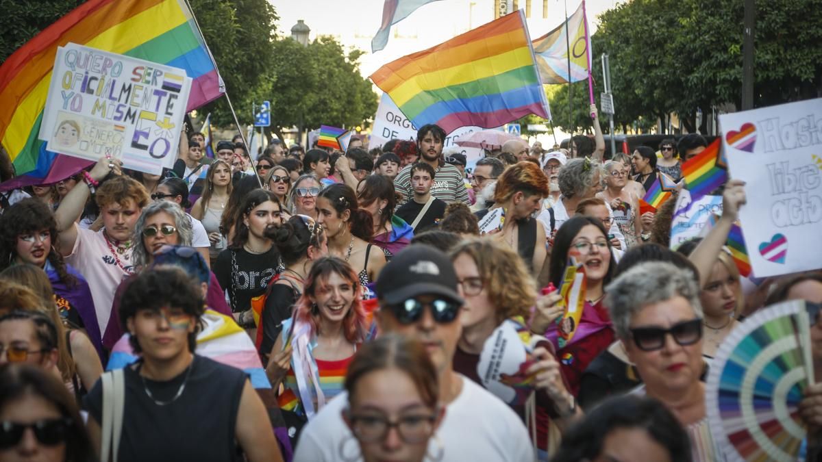 Marcha del Orgullo convocada por la Plataforma Córdoba por la Diversidad
