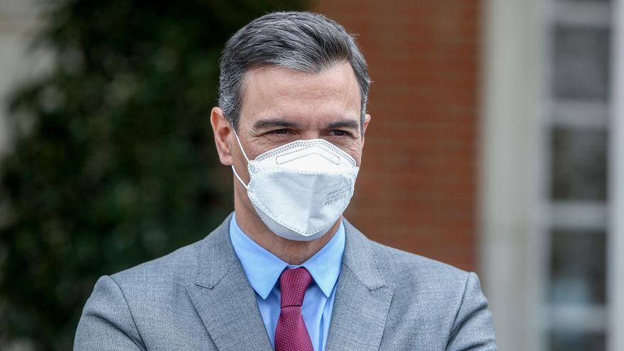 El presidente del Gobierno, Pedro Sánchez, en el acro de recibimiento a los deportistas que han representado a España en los Juegos Olímpicos de Invierno Beijing 2022. EUROPA PRESS/R.Rubio.POOL