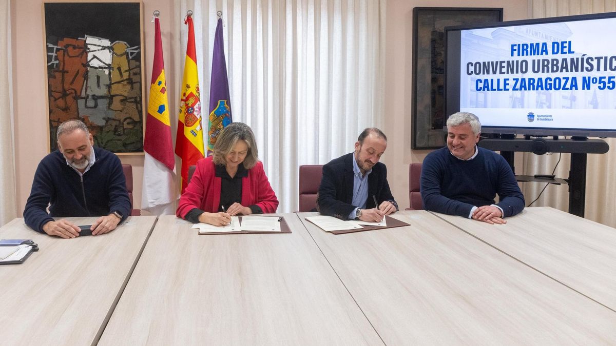 Firma del convenio para la acción urbanizadora del PERIM de la calle Zaragoza