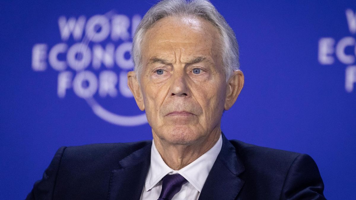 El ex primer ministro británico Tony Blair, durante el Foro Económico Mundial, en Tianjin, China, en junio de 2025.