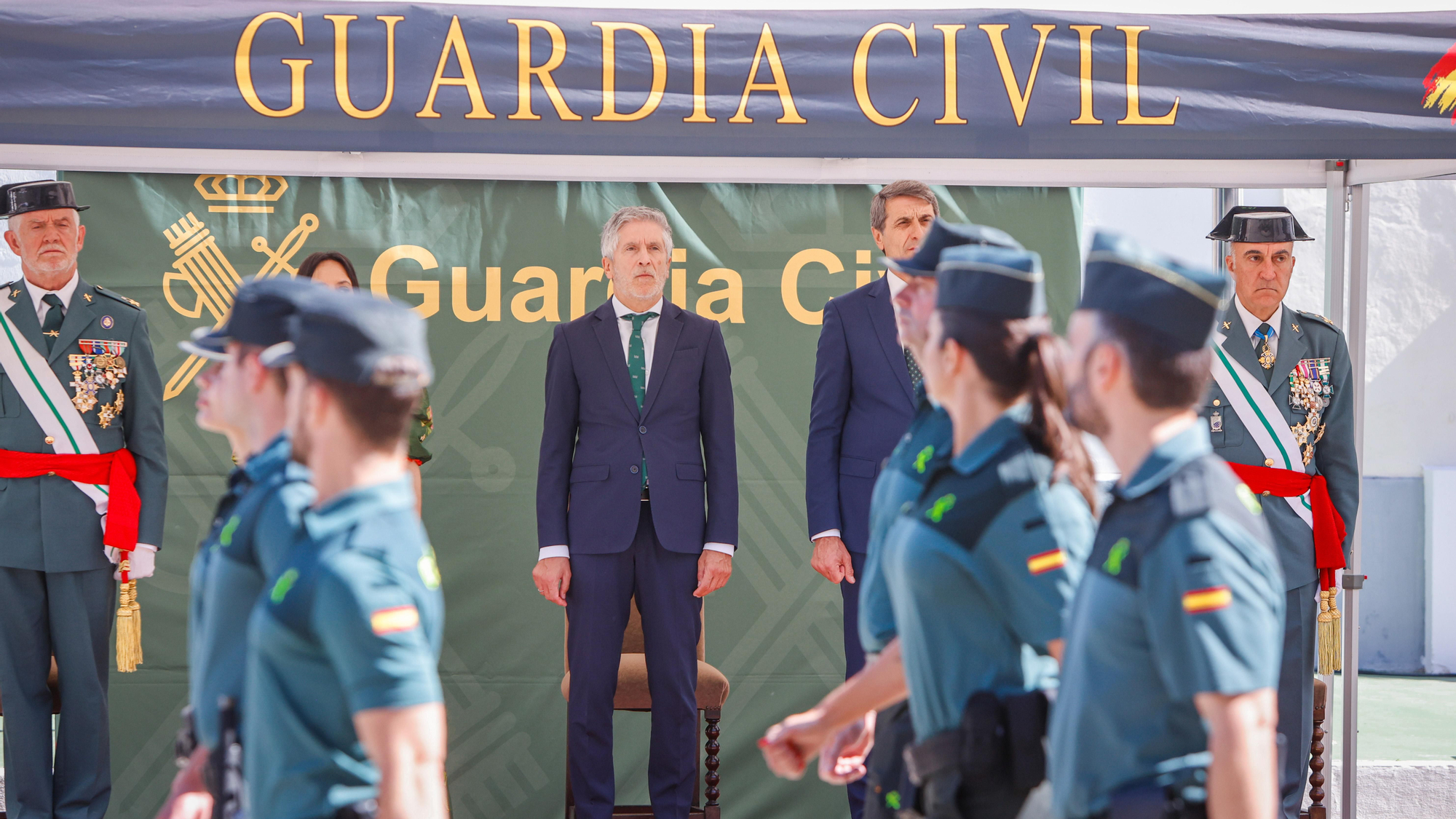 El ministro del Interior, Fernando Grande-Marlaska asiste al acto de conmemoración del 182º aniversario de la Guardia Civil