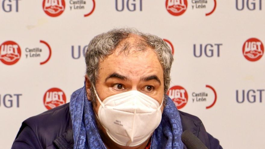 Tomás Pérez, secretario general de FeSP UGT, en rueda de prensa. / Miriam Chacón / ICAL