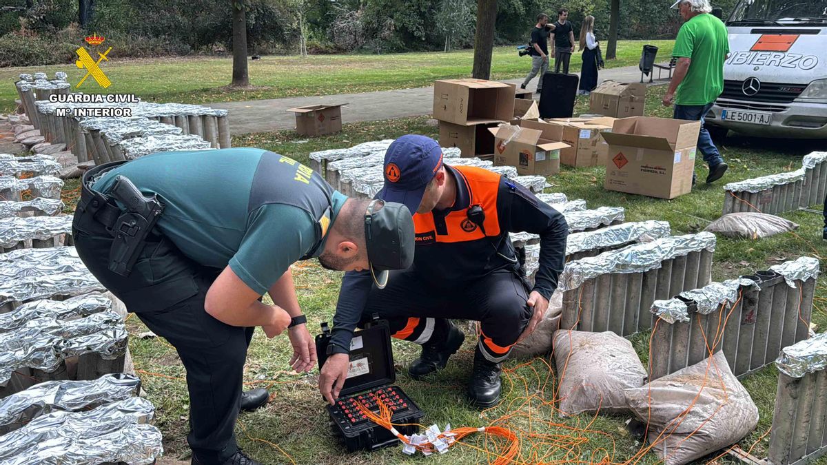 Inspecciones de la Guardia Civil en los fuegos artificiales
