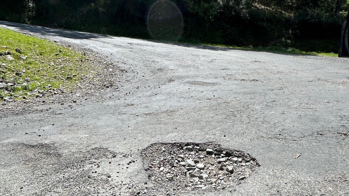 Estado de la LR-232 en Brieva de Cameros