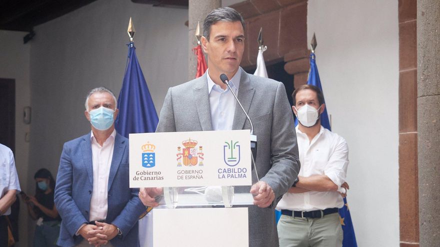 Pedro Sánchez anuncia “un nuevo escudo social” para incorporar a los autónomos al plan de reconstrucción de La Palma