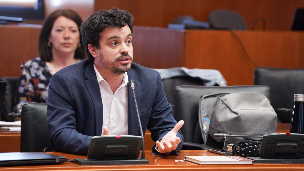 El diputado socialista Darío Villagrasa, este martes en las Cortes de Aragón.