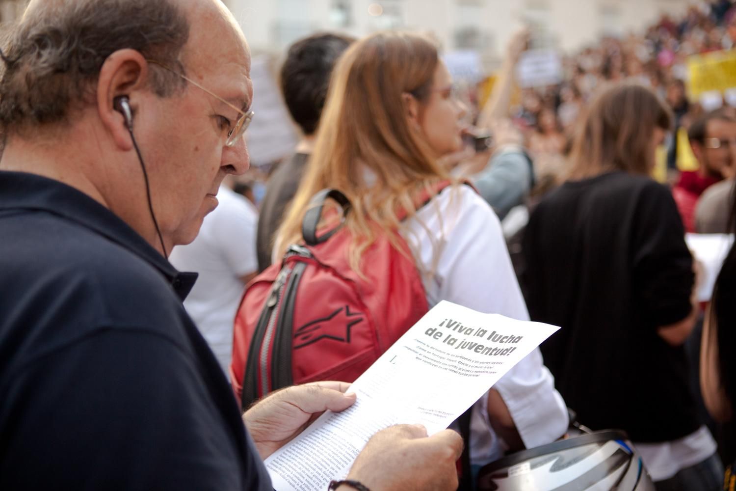 "¡Viva la lucha de la juventud!"