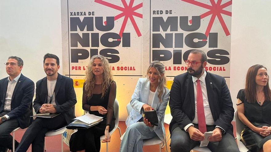 La vicepresidenta segunda y ministra de Trabajo y Economía Social, Yolanda Díaz, en Mataró (Barcelona)