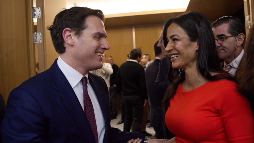 El expresidente de Ciudadanos Albert Rivera y la vicealcaldesa de Madrid, Begoña Villacís.