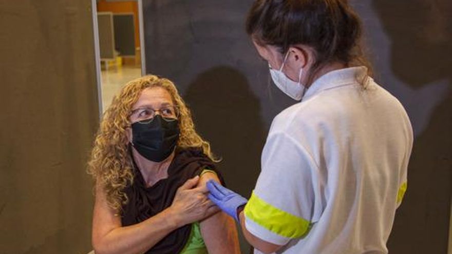 Momento de la vacunación.