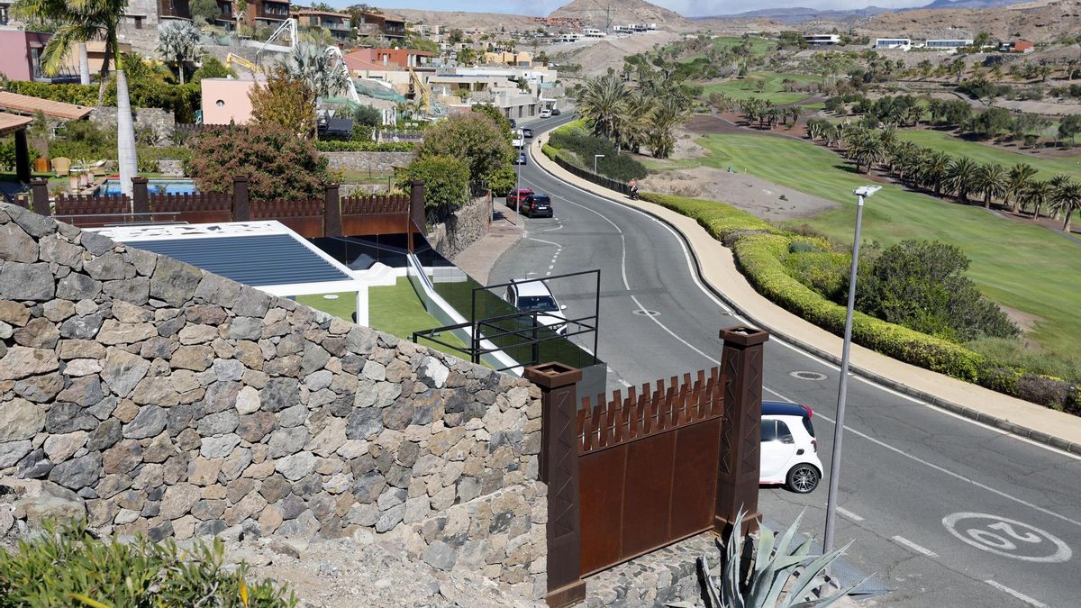 Vivienda donde residen los secuestrados en la urbanización de lujo El Salobre, en el sur de la isla de Gran Canaria.