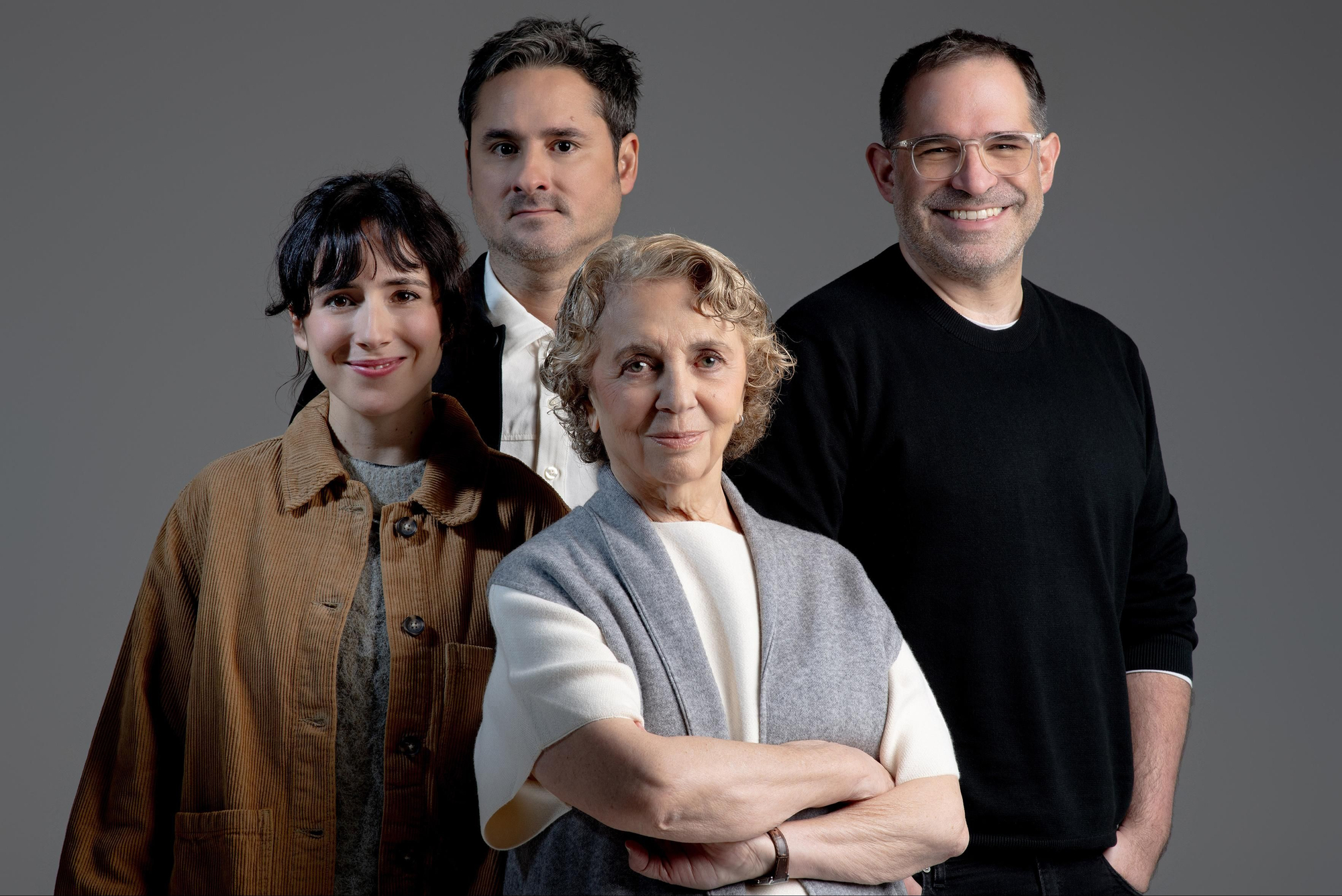 El elenco de 'Las gratitudes' en el Teatro de la Abadía