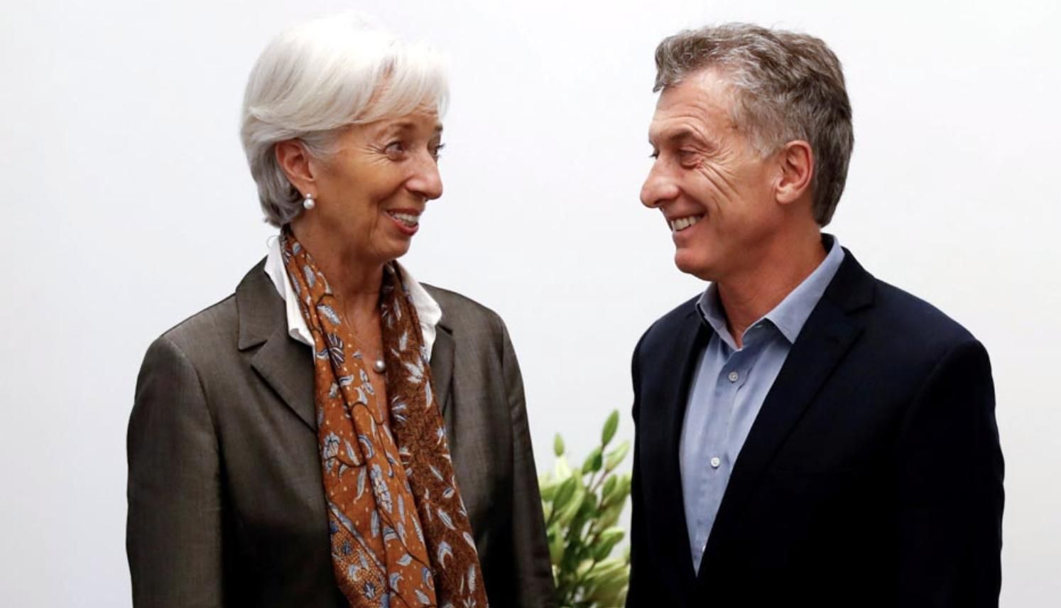Christine Lagarde y Mauricio Macri, contrapartes del préstamo récord del FMI, en Buenos Aires, 2018