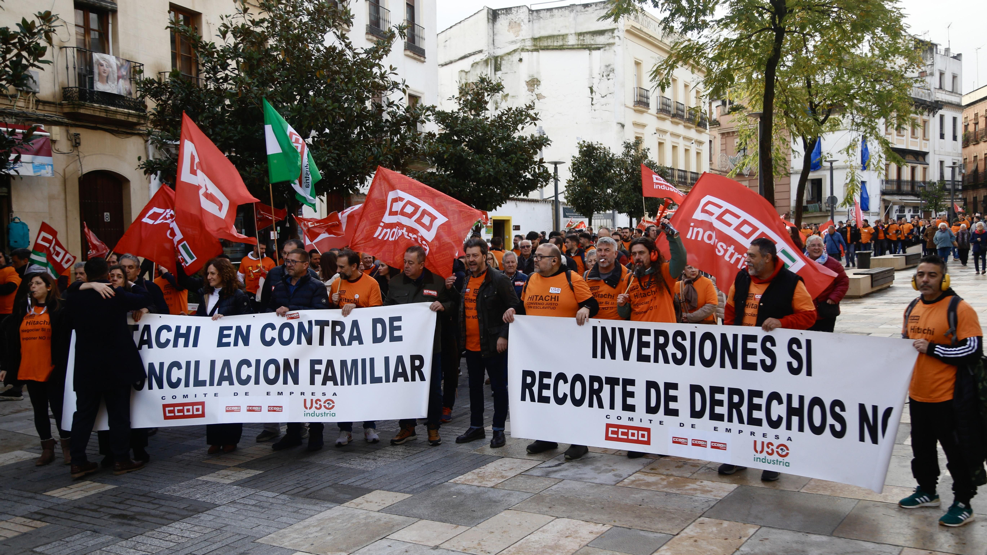 Manifestación de los trabajadores de Hitachi Energy, por la negociación del convenio colectivo