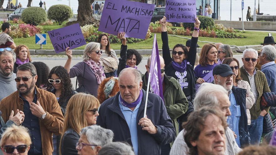 Manifestación del 25N en Santander en foto de archivo.