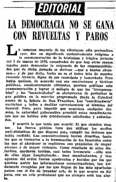 Editorial de 'Norte Exprés', periódico de Vitoria