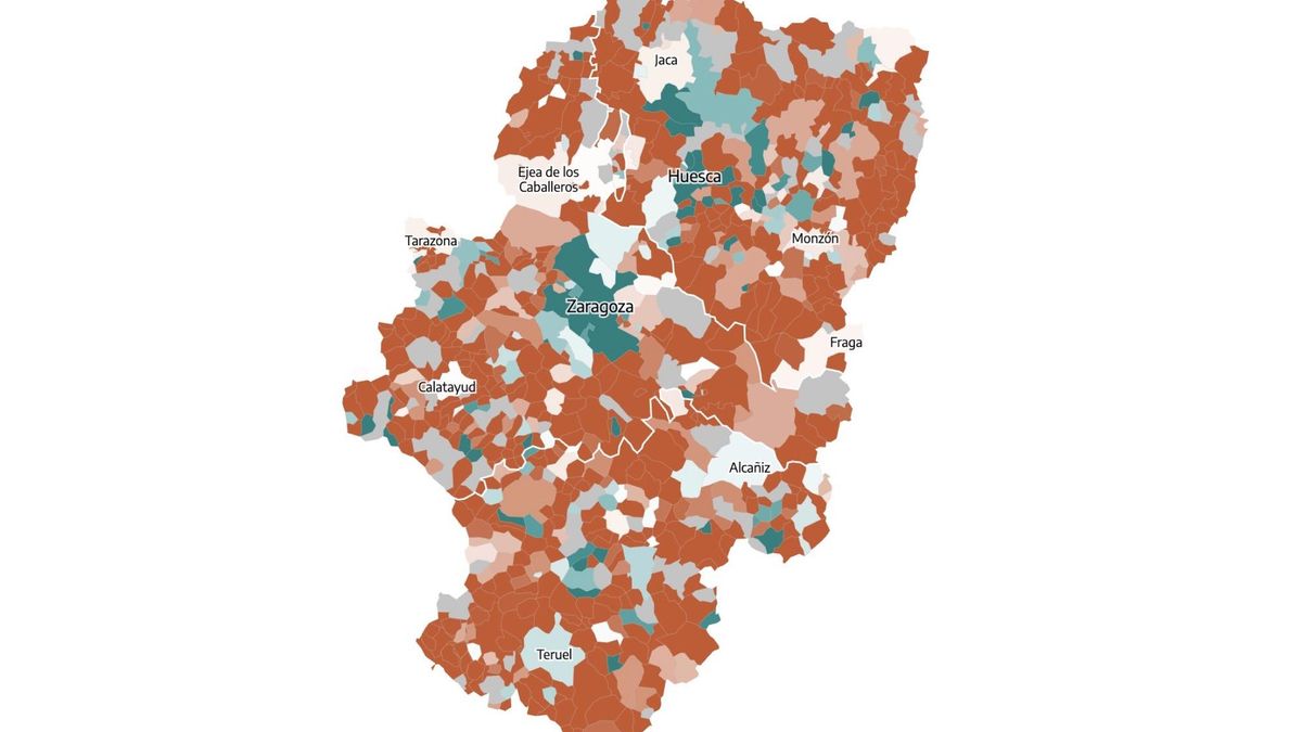 MAPA | Consulta los datos de participación en Aragón a las 18.00 horas, municipio a municipio
