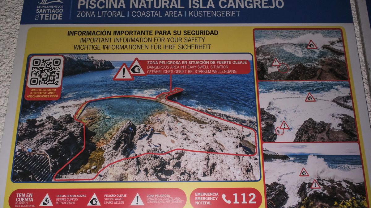 Falta de información o negligencia: por qué los turistas se juegan la vida ante las olas en Tenerife