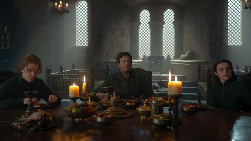 Gwayne y Ormund Hightower junto a Daeron Targaryen, en el capítulo 6 de la tercera temporada de 'La casa del dragón'