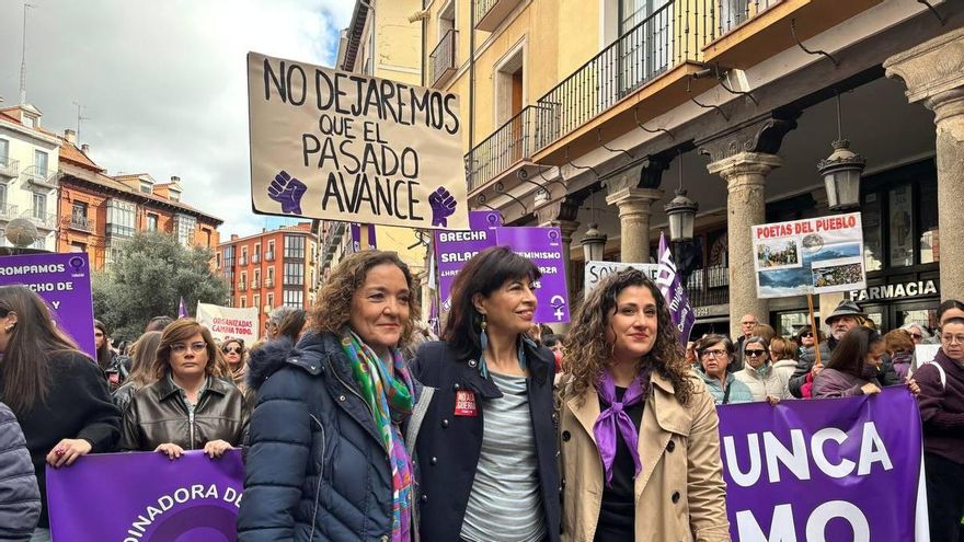 Manifestación del 8M en Valladolid con la ministra Redondo