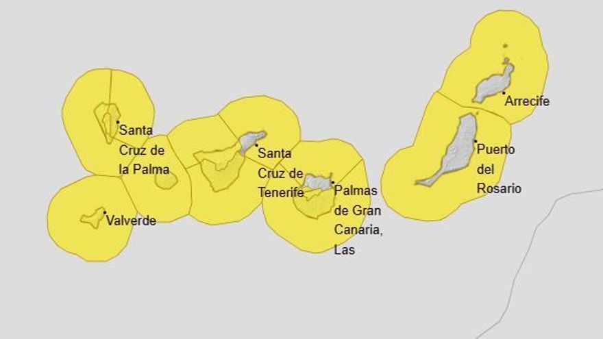 Avisos amarillos por viento y oleaje para este viernes, 12 de diciembre.