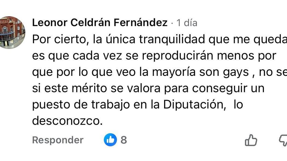 Mensaje de Leonor Celdrán en las redes sociales