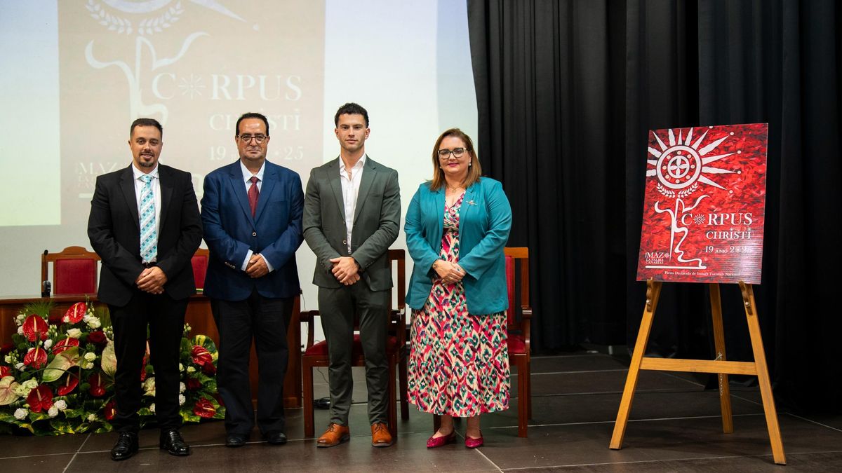 Presentación  del programa del Corpus Christi 2025  de Villa de Mazo y  el cartel.