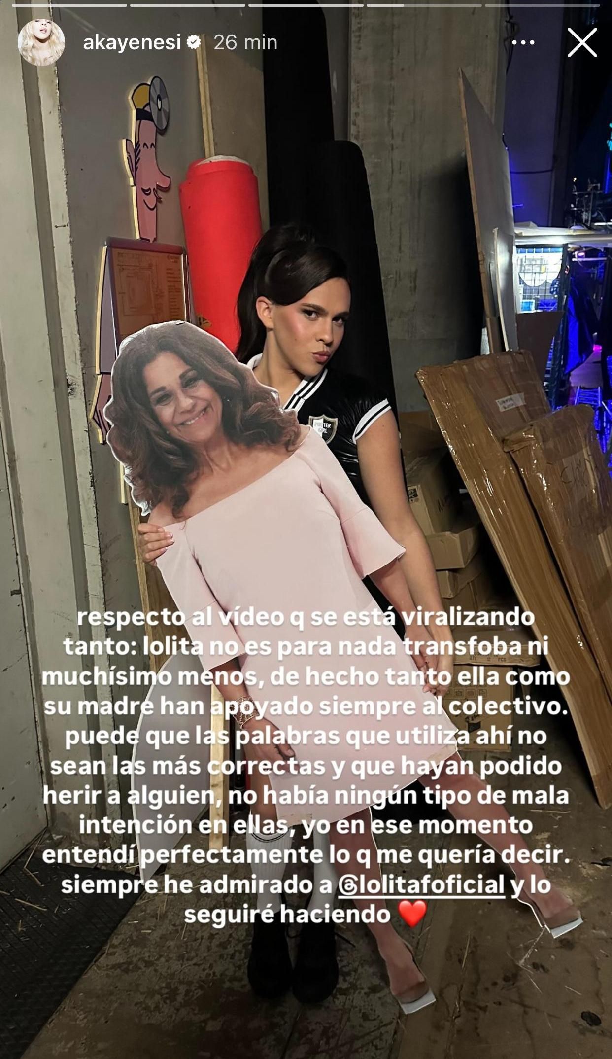 Comunicado de Yenesi sobre Lolita