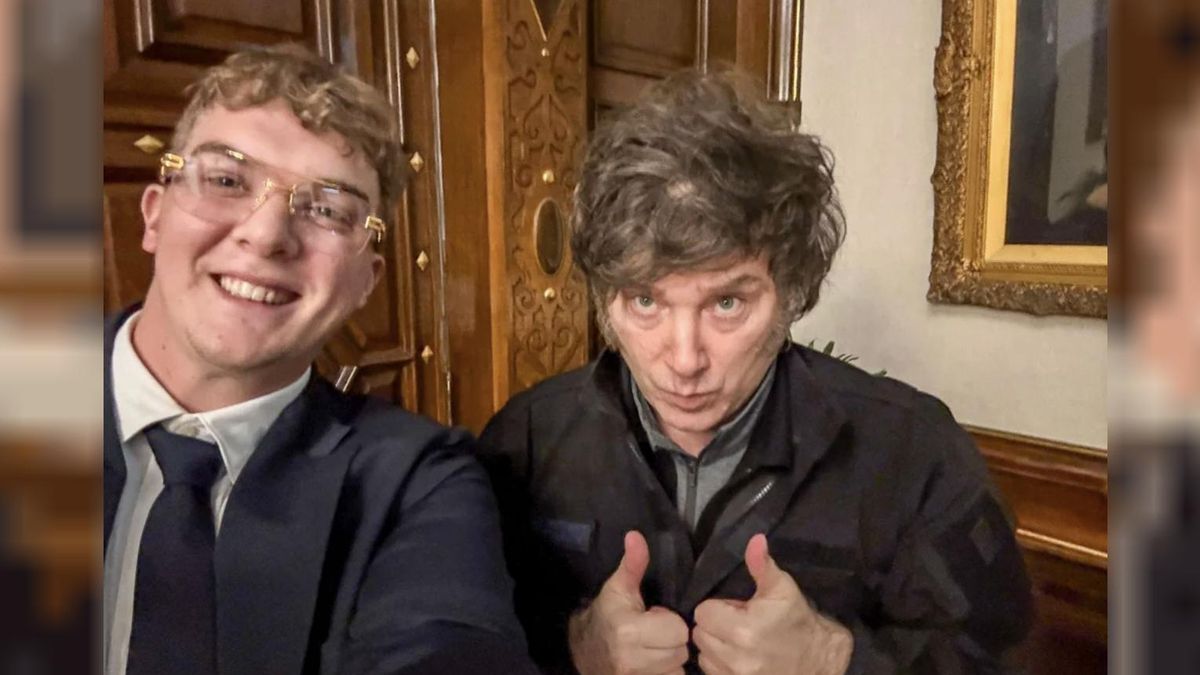 El empresario Hayden Davis, promotor de la criptomoneda $Libra, junto al presidentr Javier Milei.