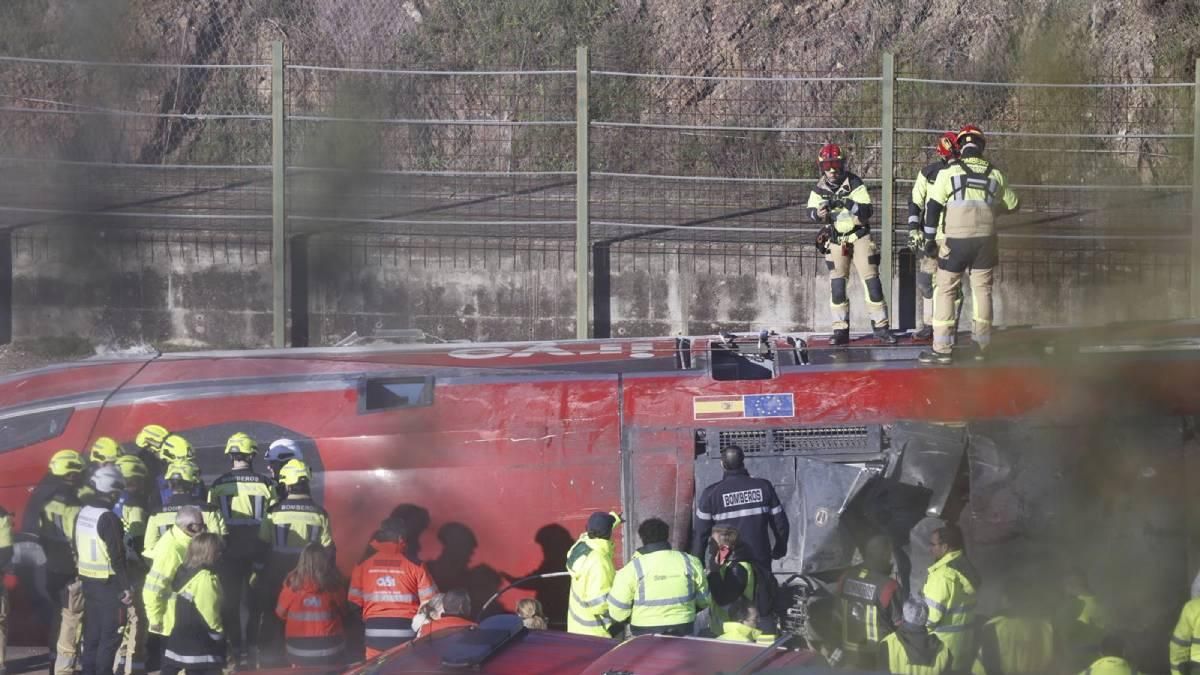 Las imágenes del accidente ferroviario de Adamuz