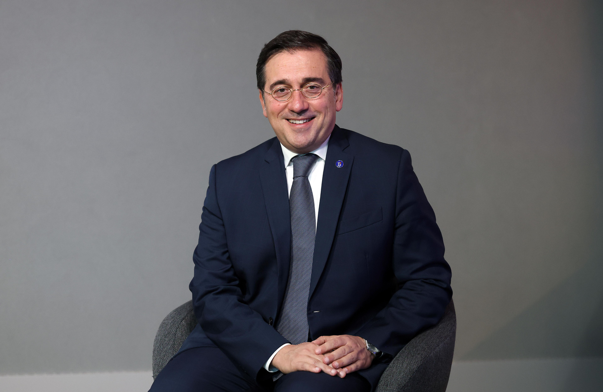 El ministro de Exteriores, José Manuel Albares, el 20 de octubre de 2023, en una entrevista con elDiario.es.