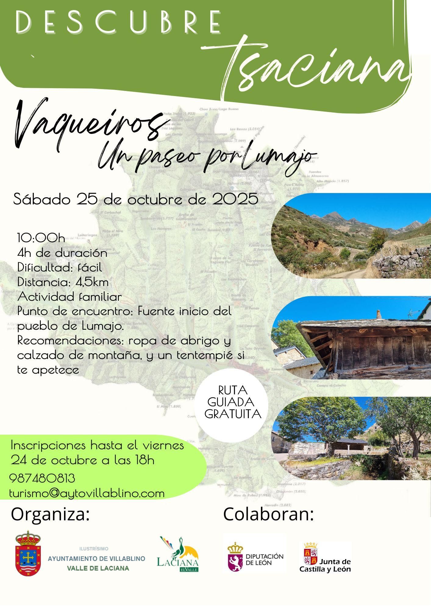 Información básica de la ruta por Lumajo.