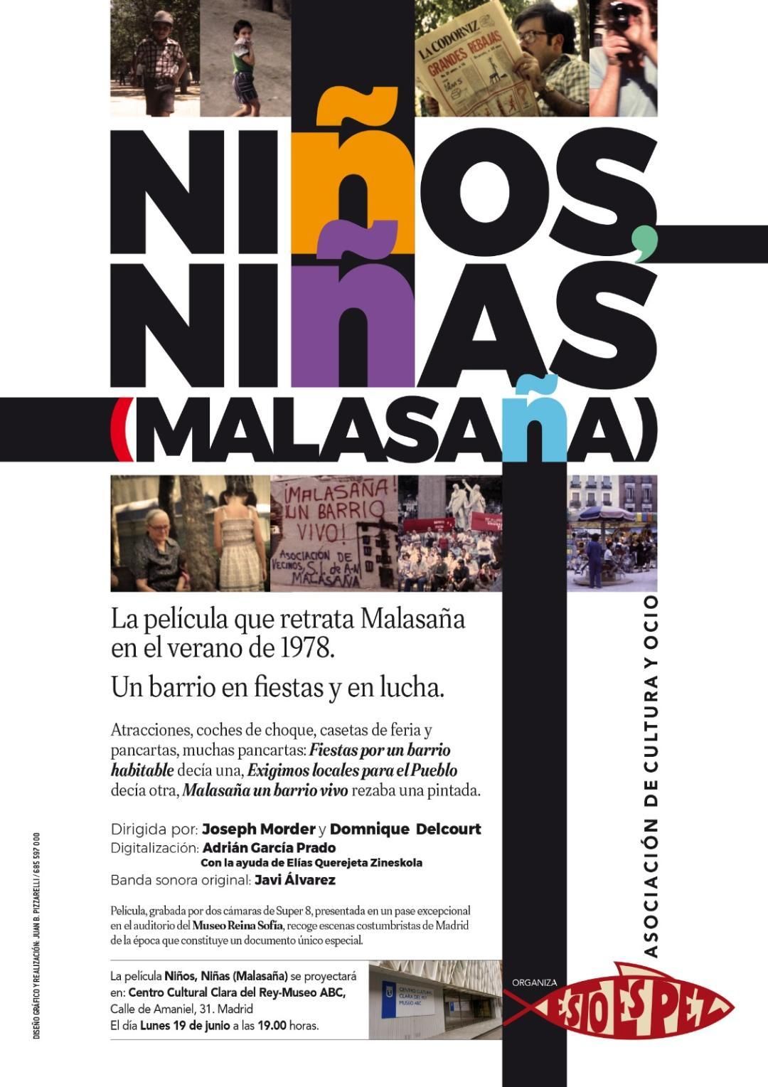 Cartel de la proyección 'Niños, niñas (Malasaña)'