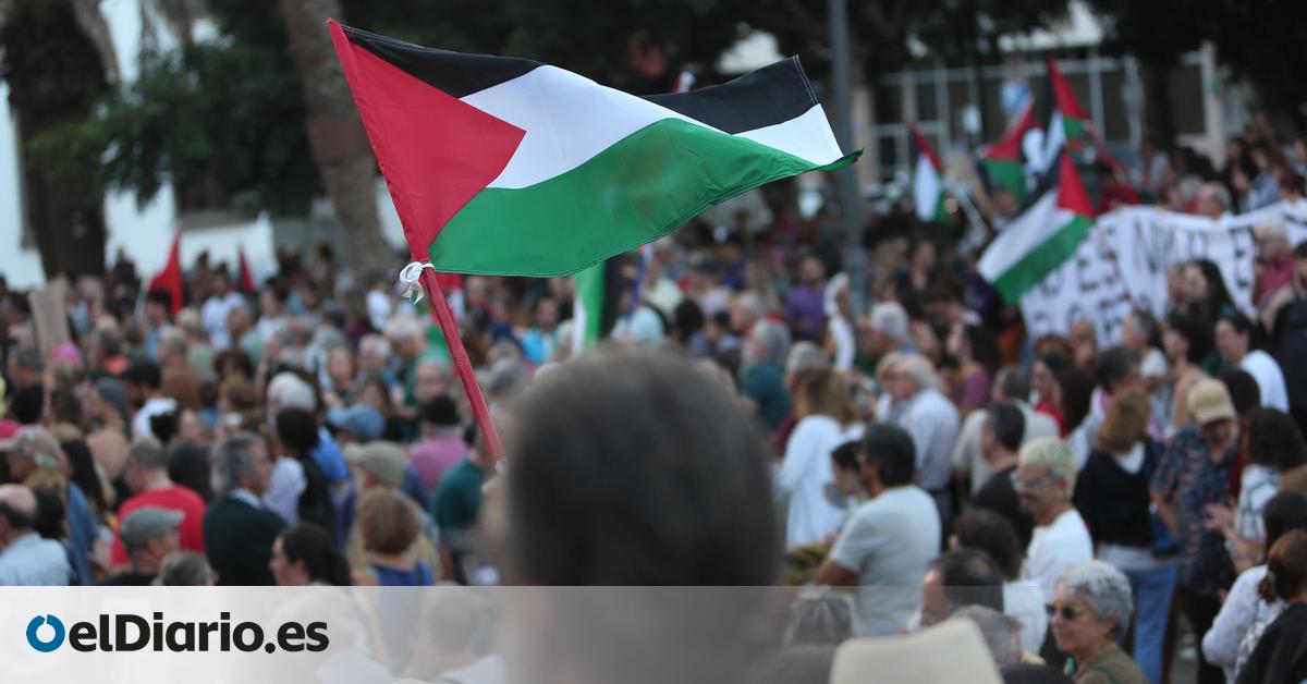 Miles de personas se concentran en Las Palmas en apoyo a Gaza: “Si tocan a la flotilla, nos tocan a todos”