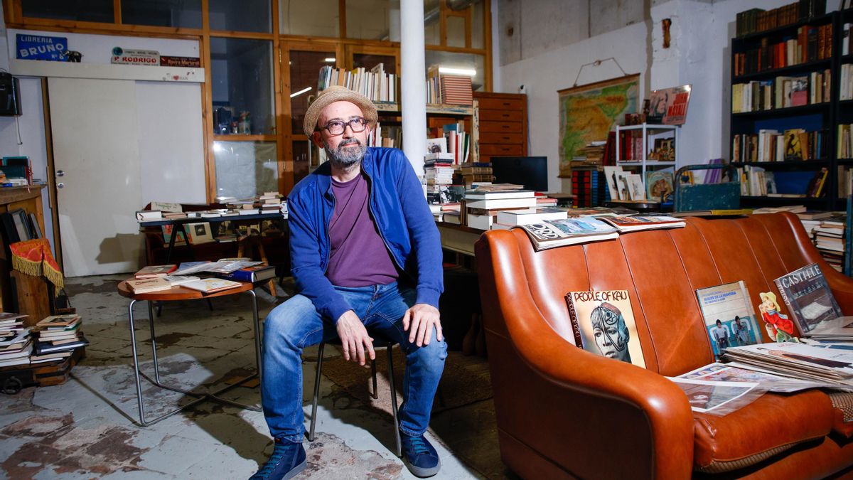 Miguel Ángel Ortega, presidente de la Asociación Profesional del Libro y Coleccionismo Antiguo, el pasado jueves en Barcelona.