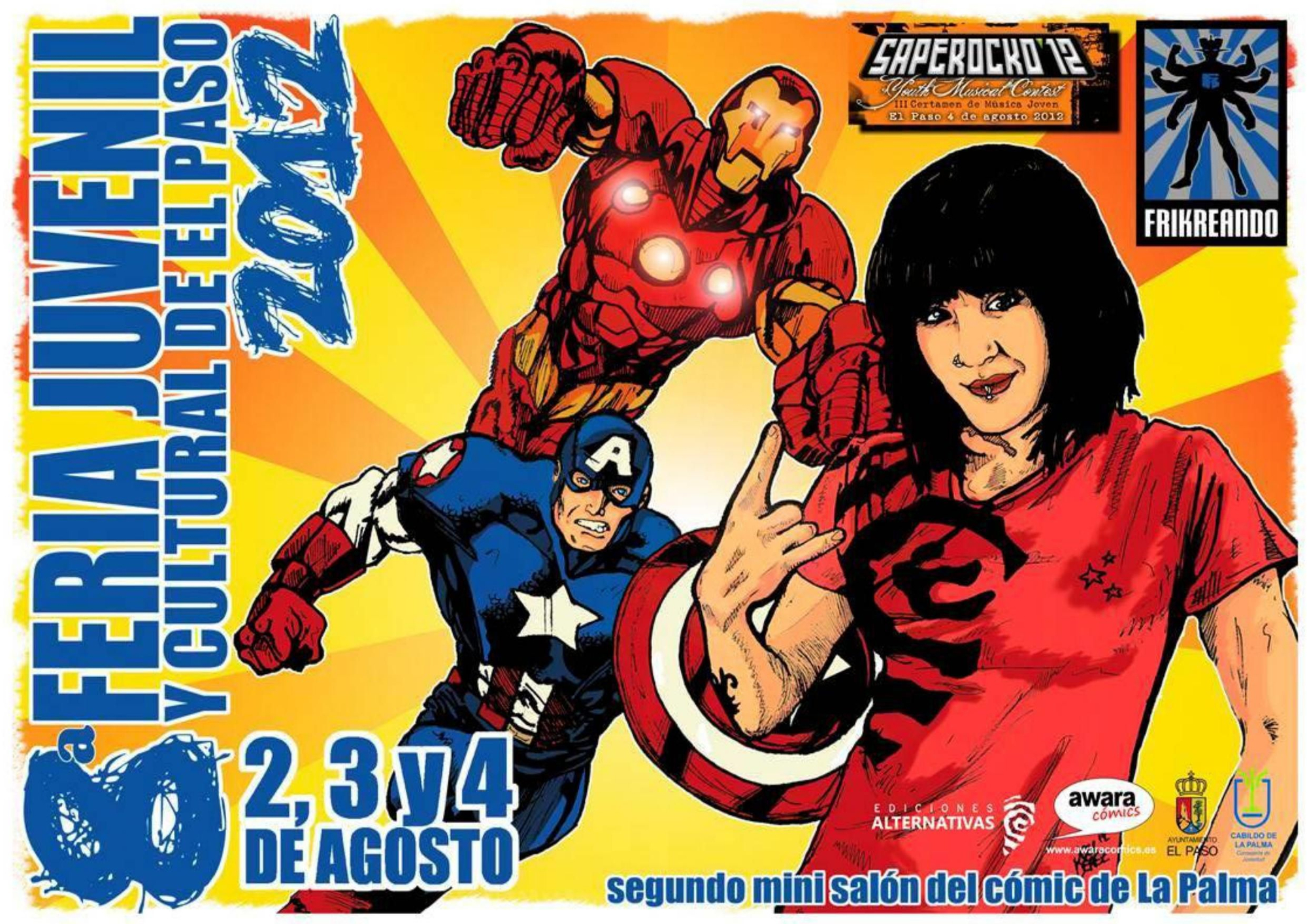 Cartel VIII Feria Juvenil y Cultural de El Paso. Año 2012. Ayuntamiento de El Paso.