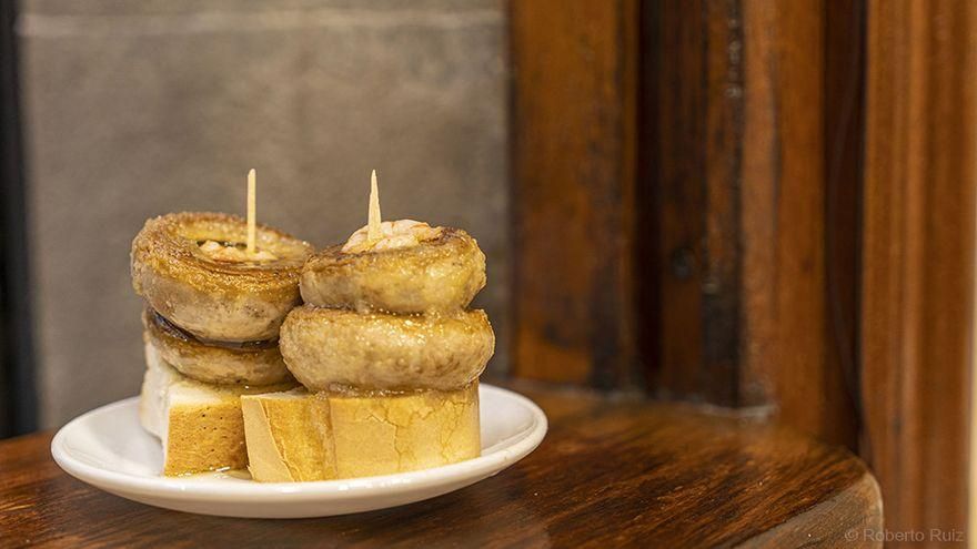 Champiñones de bar El Soriano, calle Laurel, Logroño