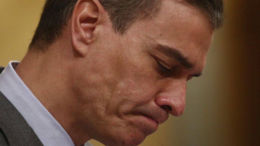 El presidente del Gobierno, Pedro Sánchez, interviene durante una sesión plenaria
