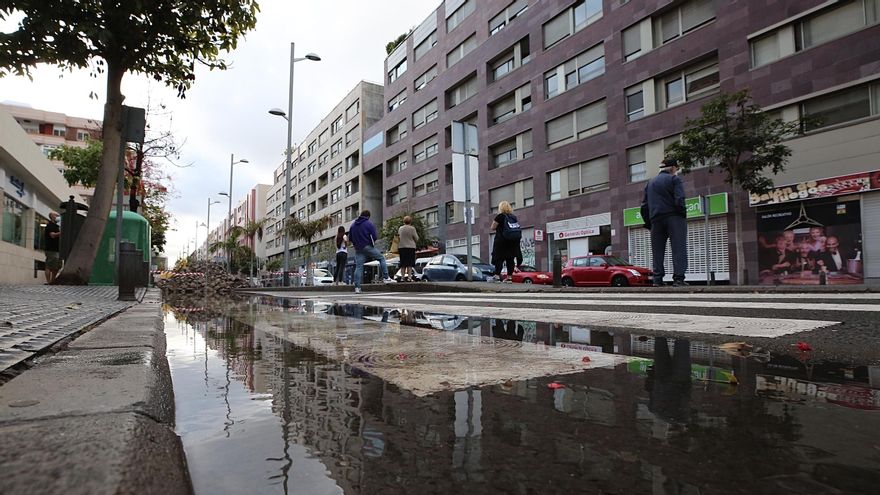 Las Palmas de Gran Canaria, tras la tromba de agua caída este miércoles