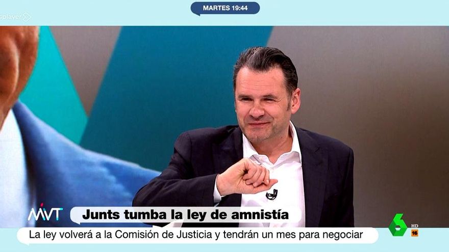 Iñaki López bromea sobre un posible adelanto electoral tras el 'no' a la ley de amnistía: "En agosto, el día de la Virgen"