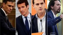 Candidatos a la presidencia del Gobierno en las Elecciones Generales del 28 de abril.