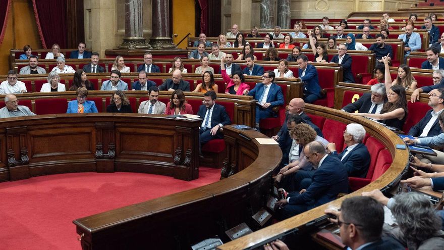 Una sesión plenaria del Parlament.